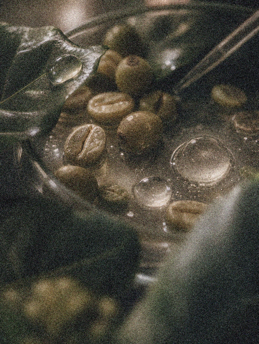 NEVARI Caffeine Revitalizer grainy scientific ingredient editorial image