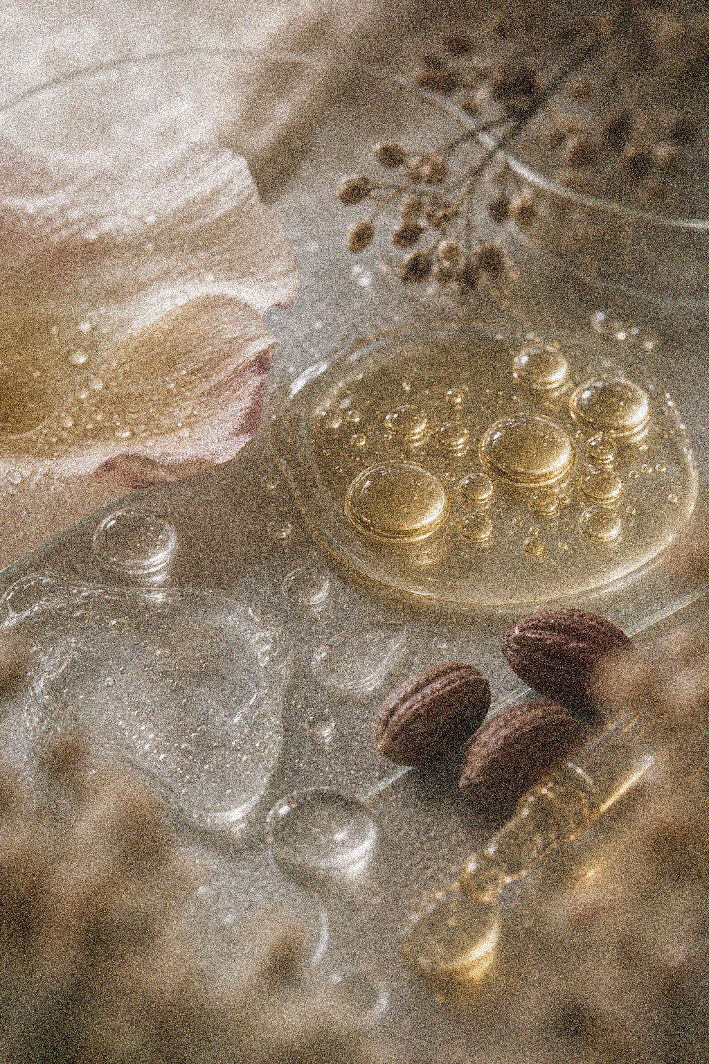NEVARI Lipiderm Veil grainy scientific ingredient editorial image