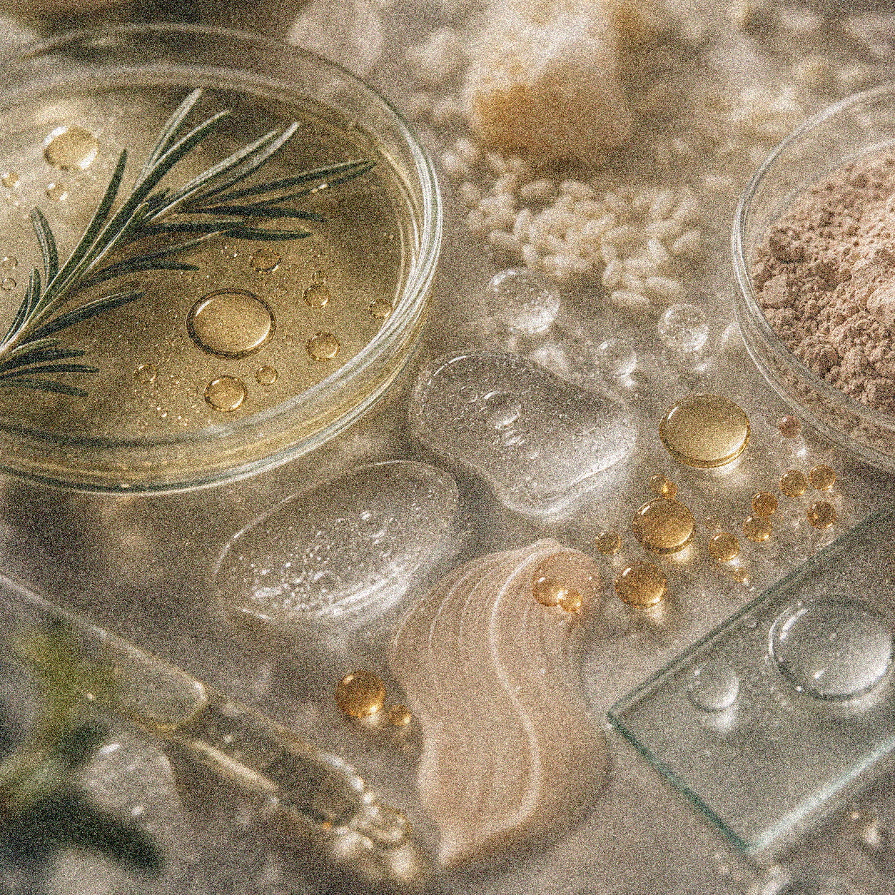 NEVARI Anti-Pigment Corrector grainy scientific ingredient editorial image