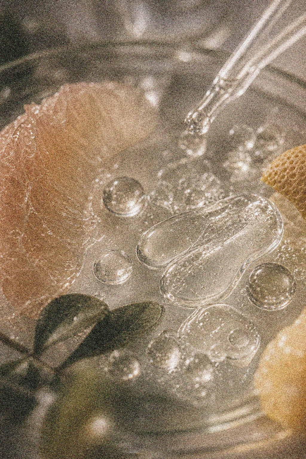 NEVARI Panthenol Fresh grainy scientific ingredient editorial image