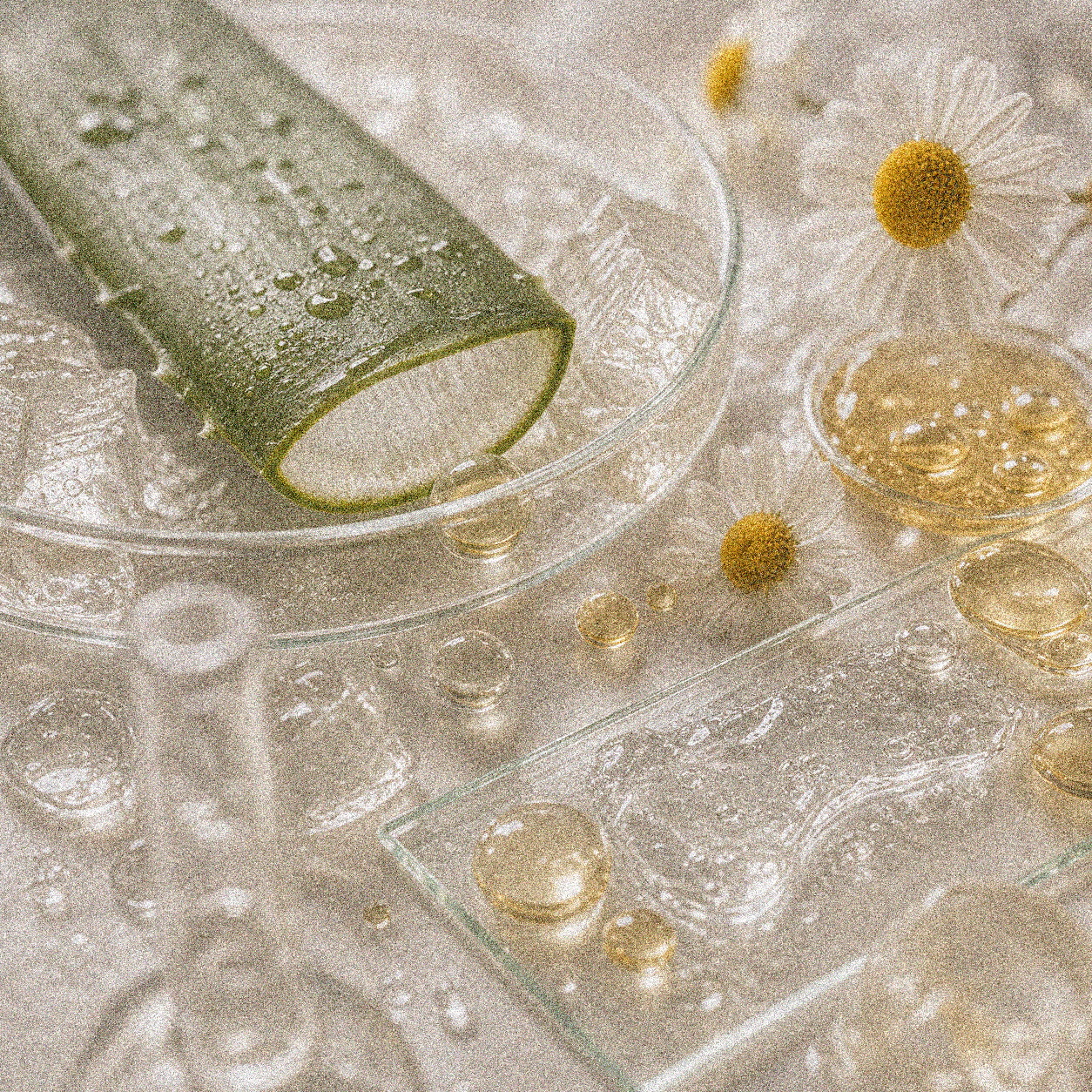 NEVARI Lipid Bi-Phase grainy scientific ingredient editorial image