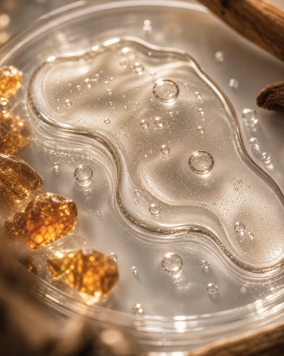 NEVARI Hyaluronic Silk - Woody Amber product-form texture editorial image