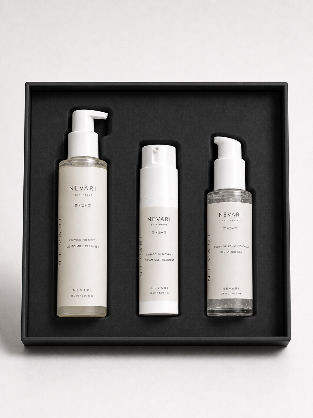 NEVARI Hydration Ritual Collection Box inside tray