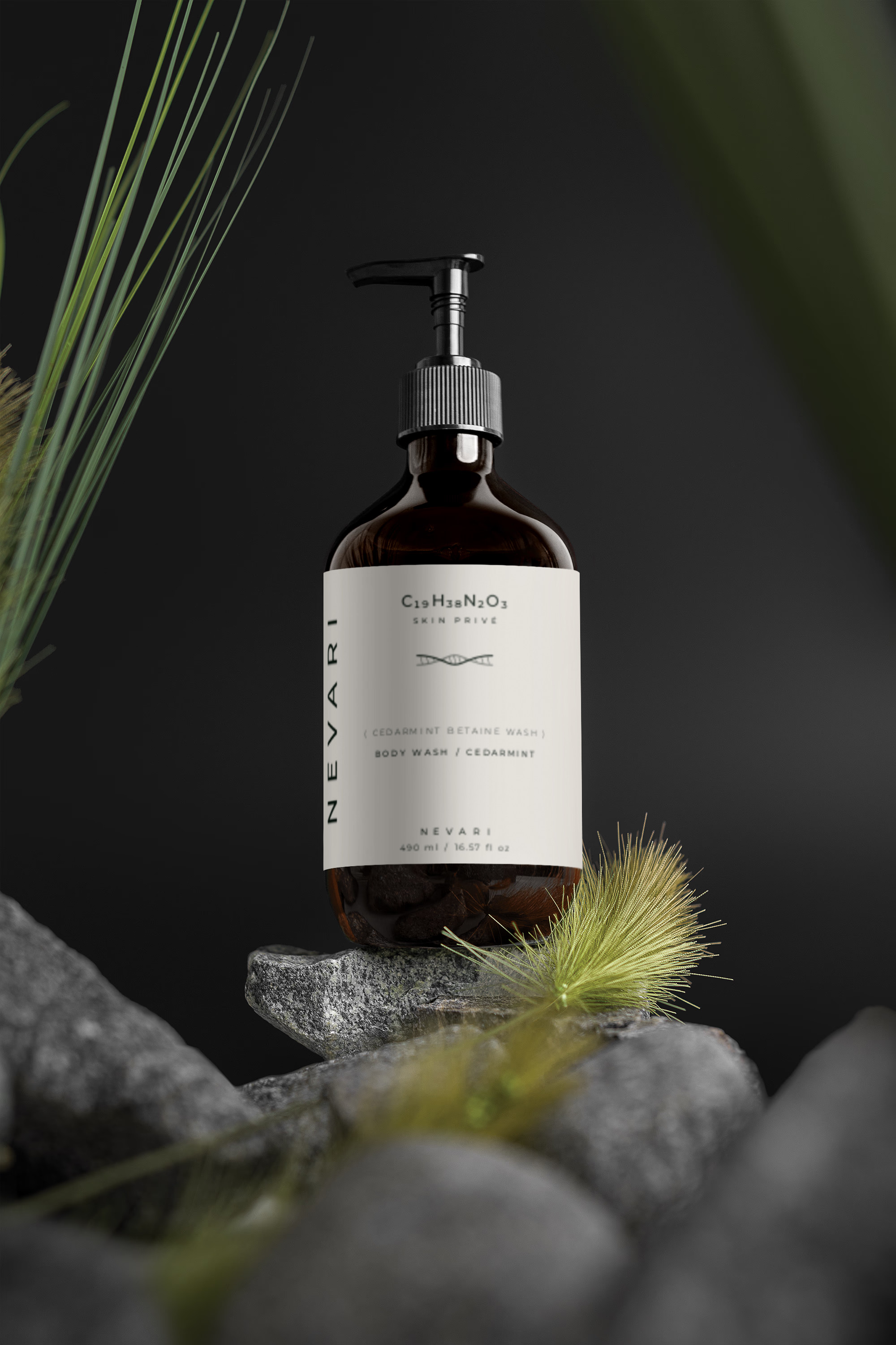 Hand & Body Wash, Peppermint & Dark Cedar