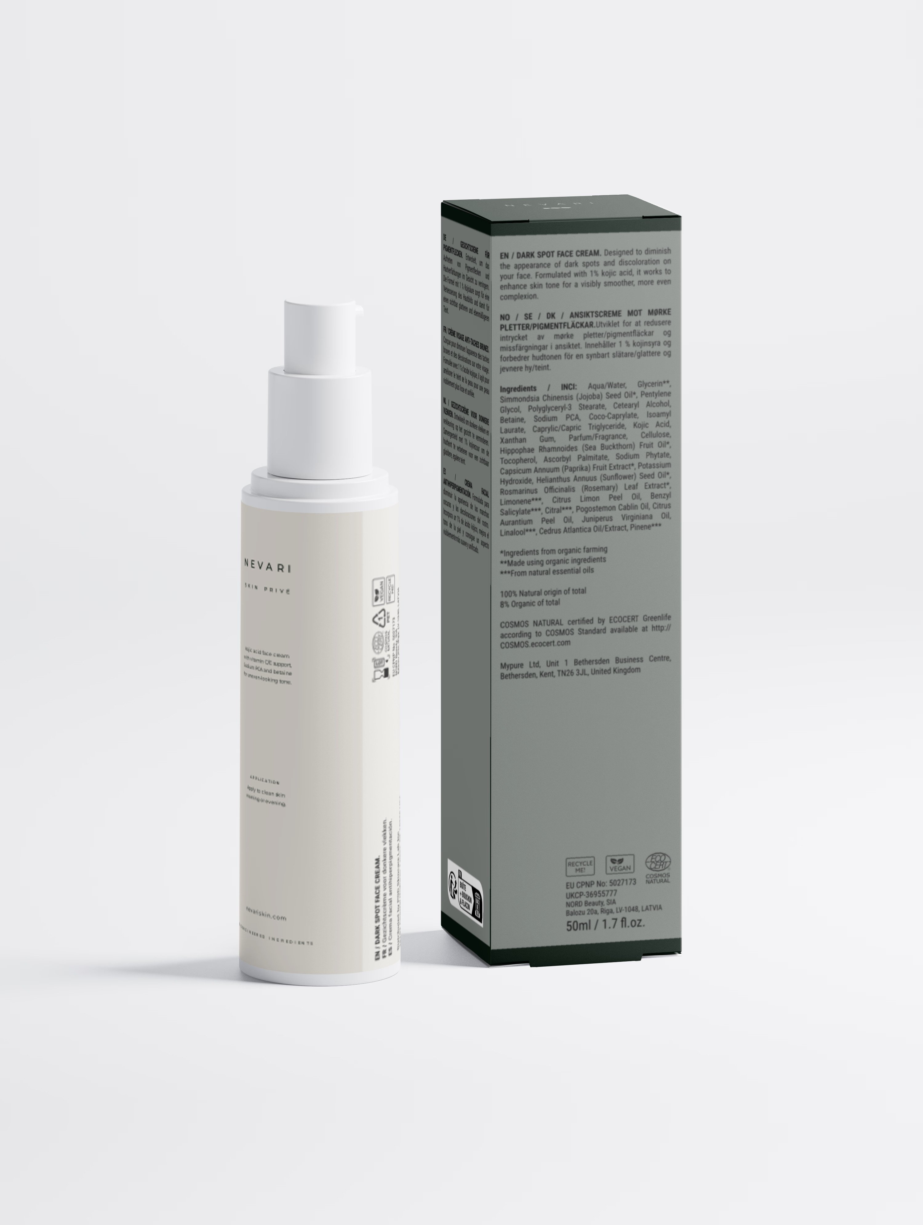Dark Spot Face Cream with Kojic Acid